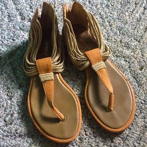 Brown rope sandals